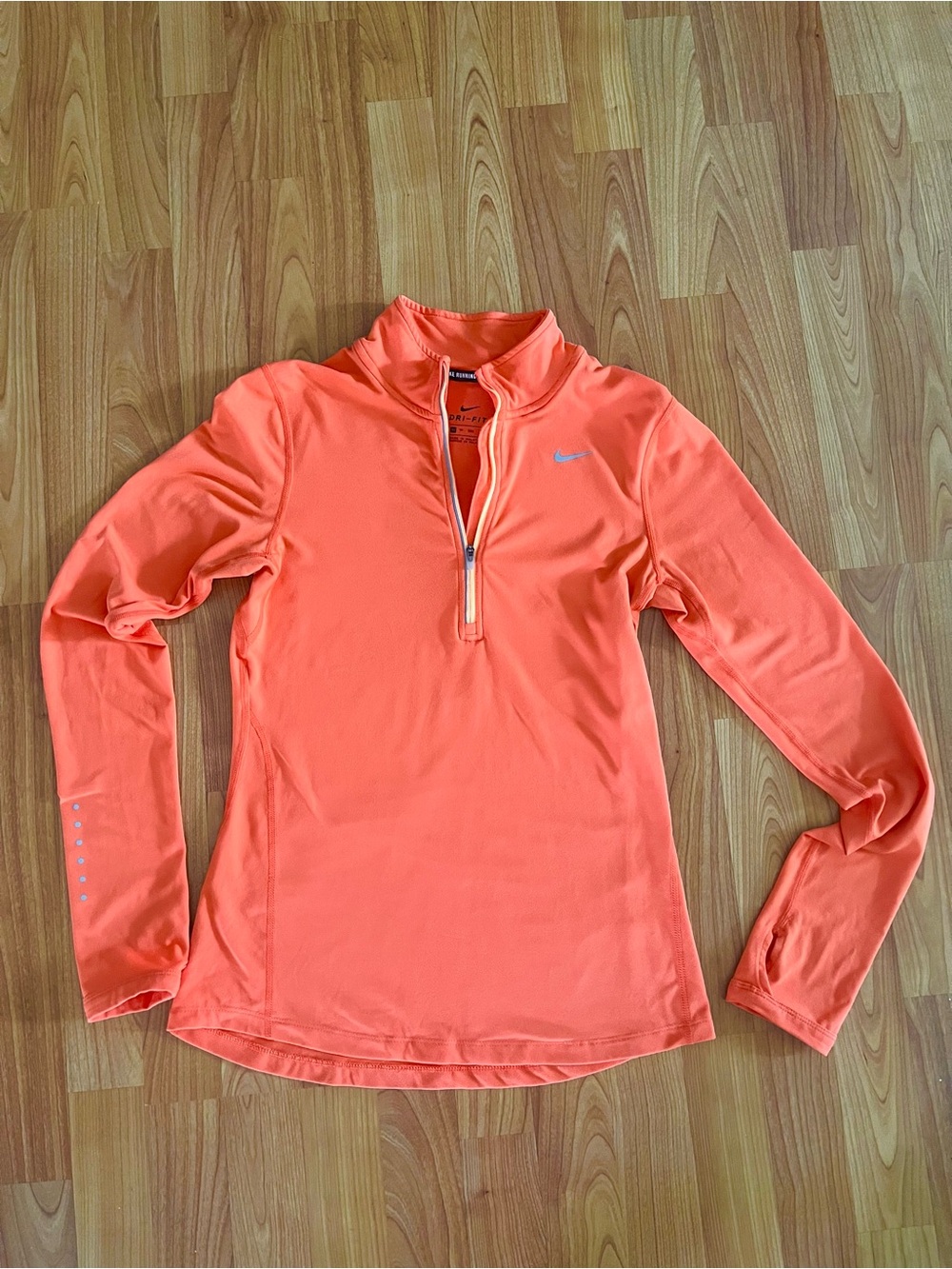 Nike Women’s Dri-FIT Long Sleeve Half-Zip Top - Orange